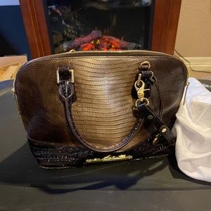 Brahmin leather bag with matching wallet